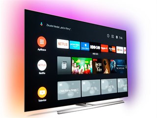 Hlavní obrazovka Android TV 9 Pie na televizoru Philips 55OLED854