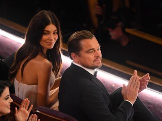 Camila Morrone a Leonardo DiCaprio na Oscarech (Los Angeles, 10. února 2020)