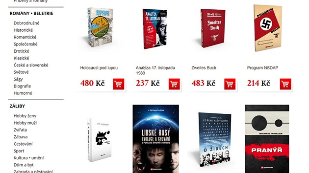 Antisemitské knihy na e-shopu Megaknihy.cz