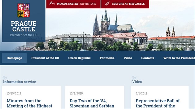 Na oficiálních stránkách Pražského hradu se termín Czechia nepoužívá.