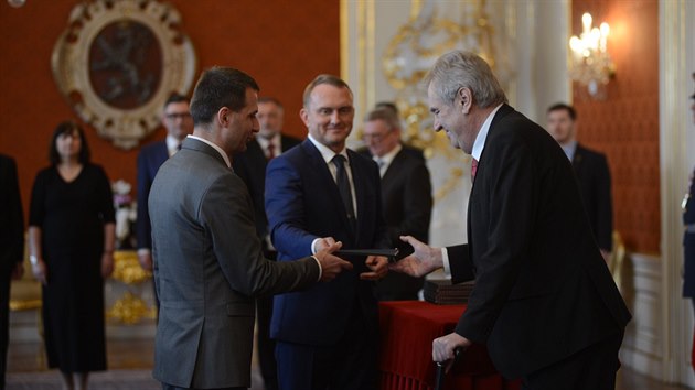 Prezident republiky Milo Zeman jmenoval na Praskm hrad 35 soudc obecnch soud esk republiky. (13. nora 2020)