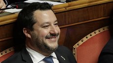 Bývalý italský ministr vnitra Matteo Salvini se zúastnil senátní debaty o tom,...