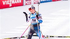 Lucie Charvátová po sprintu na mistrovství svta v Anterselv.