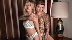 Manželé Bieberovi v reklamní kampani pro značku Calvin Klein
