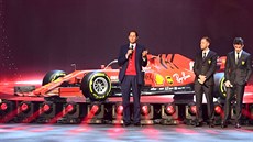 John Elkann p�edstavil za Ferrari monopost SF1000. Slavnost se odehrála v...