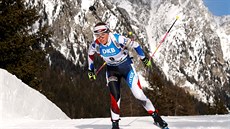 Eva Kristejn Puskar�íková p�i tréninku na tratích v Anterselv�