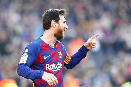 Lionel Messi z Barcelony stihl proti Eibaru hattrick bhem prvního poloasu.