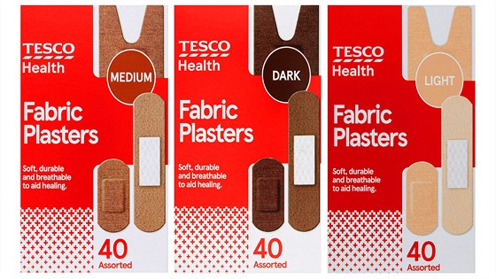 Britský maloobchodní řetězec Tesco bude prodávat náplasti v různých odstínech...