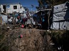 Uprchlický tábor Moria na eckém ostrov Lesbos (18. února 2020)