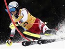 Rakuanka Franziska Gritschová na trati slalomu v rámci alpské kombinace v...