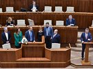 Slovenští poslanci jednají na mimořádné schůzi parlamentu. (20. února 2020)