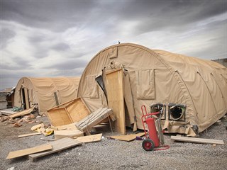 Opuštěná americká vojenská základna Shank v afghánské provincii Lógar, na které...