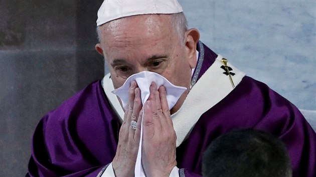 Pape Frantiek bhem me na Popelen stedu (26. 2. 2020)