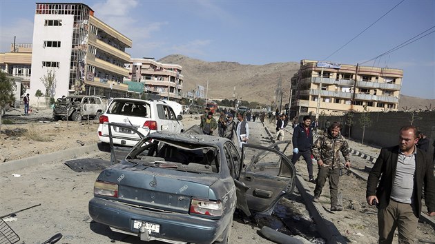 Kbul v Afghnistnu po bombovm toku (19. listopadu 2019).