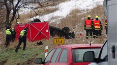 Smrtelná nehoda na dálnici D4 nedaleko sjezdu na itku (29. února 2020)