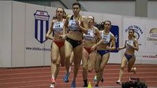 Závod žen v běhu na 800 metrů na Halovém mistrovství ČR v Ostravě.