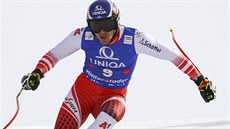 Rakuan Matthias Mayer na trati super-G v Hinterstoderu