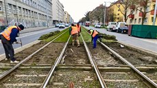P�ípravy na rekonstrukci tramvajové trati v úseku Poliklinika Vyso�any �...