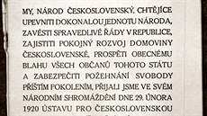 První strana československé Ústavy, přijaté Národním shromážděním 29. února...