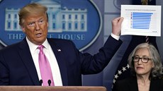 Americký prezident Donald Trump ukazuje papír se zemmi, které jsou nejlépe...