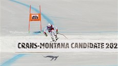 Corinne Suterová ve sjezdu v Crans Montan.