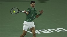 Srbský tenista Novak Djokoví ve finále turnaje v Dubaji.