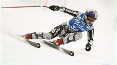 Ester Ledecká na trati super-G v La Thuile