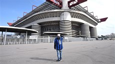 Prázdný stadion San Siro po zrueném utkání (23. února 2020)