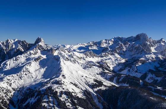 Horský masiv Dachstein v Rakousku