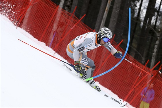 Kjetil Jansrud ve slalomové ásti kombinace v Hinterstoderu.