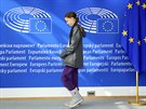 Greta Thunbergová v Bruselu (4. bezna 2020)