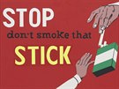 Ne. Léka odmítá nabízenou cigaretu na americkém plakátu. A text vysvtluje,...