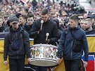 Pochod fanouk Sparty na derby proti Slavii