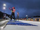 Trénink v Novém Mst na Morav ped závody Svtového poháru v biatlonu.