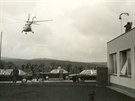 Pape� Jan Pavel II. p�i n�v�t�v� Velehradu v roce 1990 p�ilet�l vrtuln�kem do...