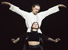 Partnei Sergej Polunin a Jelena Ilinychová v tanením pedstavení Rasputin...