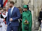 Princ Harry a vévodkyn Meghan pi odchodu z Westminsterského opatství (Londýn,...