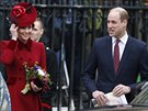 Vévodkyn Kate a princ William pi odchodu z Westminsterského opatství (Londýn,...