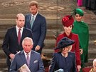 Princové Charles, William a Harry a vévodkyn Camilla, Kate a Meghan (Londýn,...
