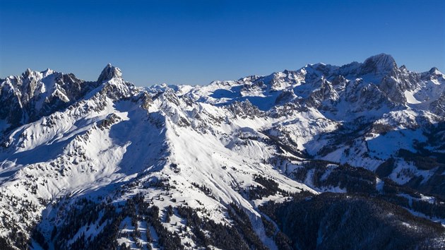 Horsk masiv Dachstein v Rakousku