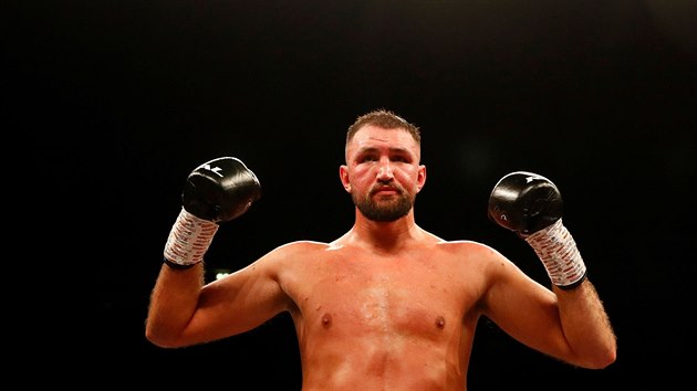 Hughie Fury po vtznm zpase.