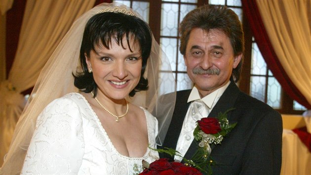 Šárka Rezková s manželem Jiřím Brabcem (14. prosince 2002)