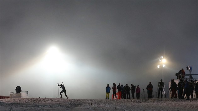 Momentka ze zvodu biatlonist v Novm Mst na Morav