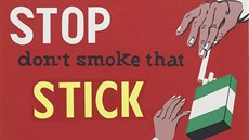 Ne. Léka odmítá nabízenou cigaretu na americkém plakátu. A text vysvtluje,...