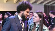 �eský poslanec Dominik Feri ve volebním �tábu koalice Progresivní...