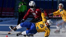 Momentka z utkání Mongolsko - Loty�sko.