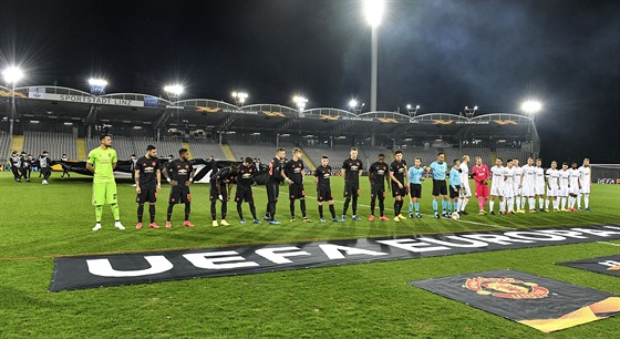 Fotbalisté Lince a Manchesteru United ped duelem Evropské ligy.