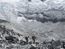 Horolezci Groh a Holeek pod severn stnou Huandoy Norte, srpen 2019.