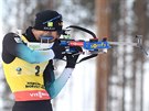 Martin Fourcade bhem stíhaky v Kontiolahti