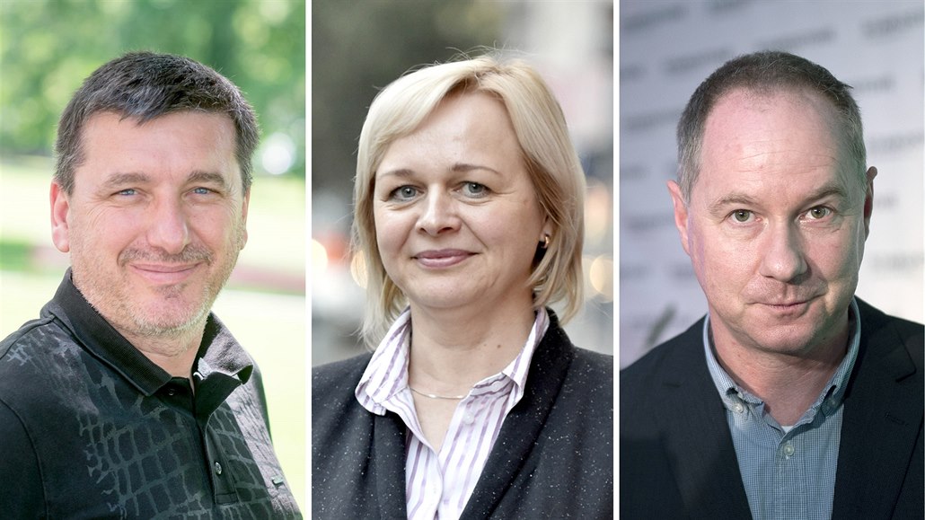 Tomá� Golá� (zleva), �árka Jelínková a Petr Gazdík